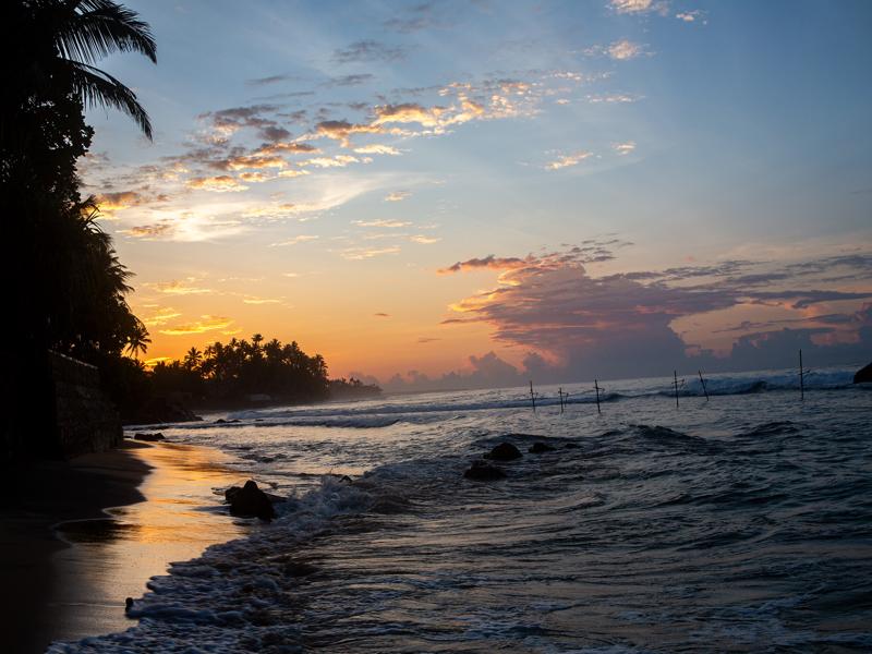 Sunrise with stilts