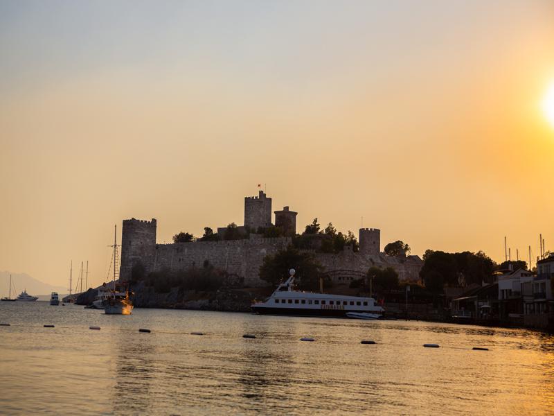 Bodrum castle at sunset