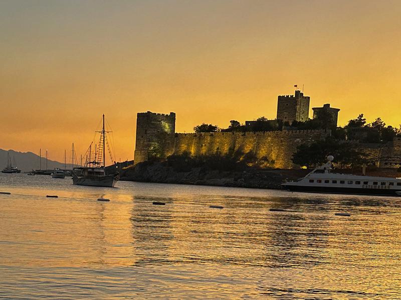 Bodrum castle at sunset